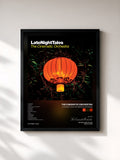#noir Tableau de l'album Late Night Tales: The Cinematic Orchestra de The Cinematic Orchestra, cadre noir, imprimé et encadré en France