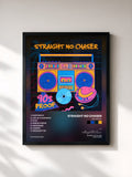 #noir Tableau de l'album 90s Proof de Straight No Chaser, cadre noir, imprimé et encadré en France