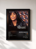 #noir Tableau de l'album The Bodyguard - Original Soundtrack Album de Whitney Houston, cadre noir, imprimé et encadré en France