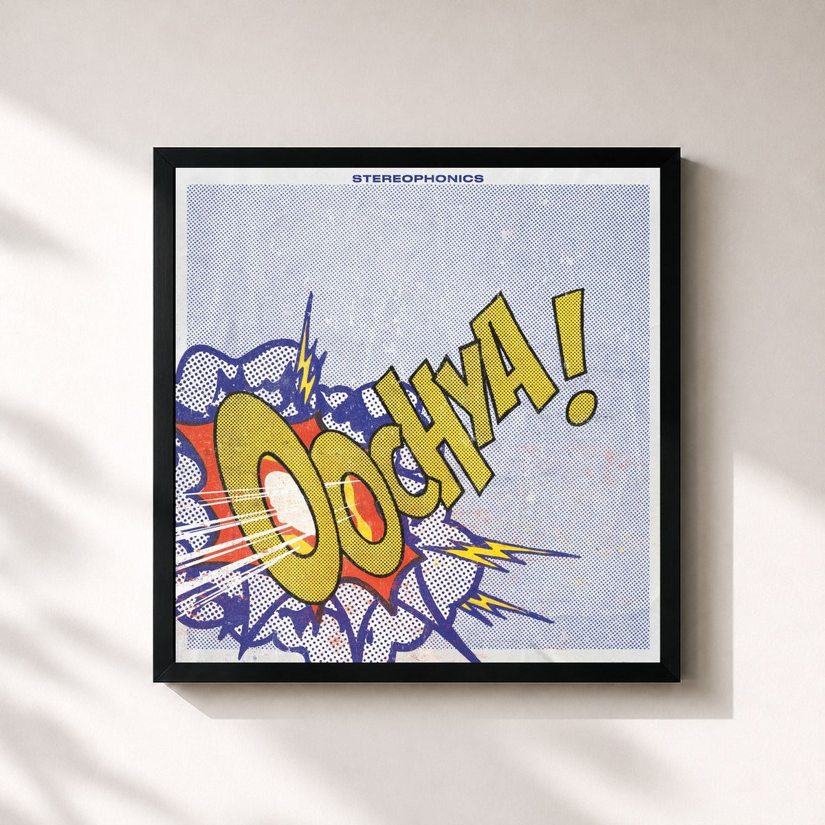 #noir Oochya! di Stereophonics in stampa quadrata incorniciata, cornice nera 32x32 cm