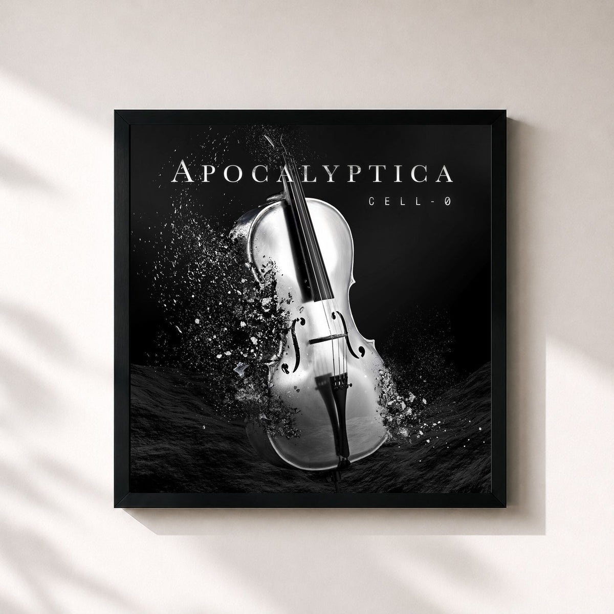 #noir Cell-0 by Apocalyptica as a square framed art print, black 32x32 cm frame