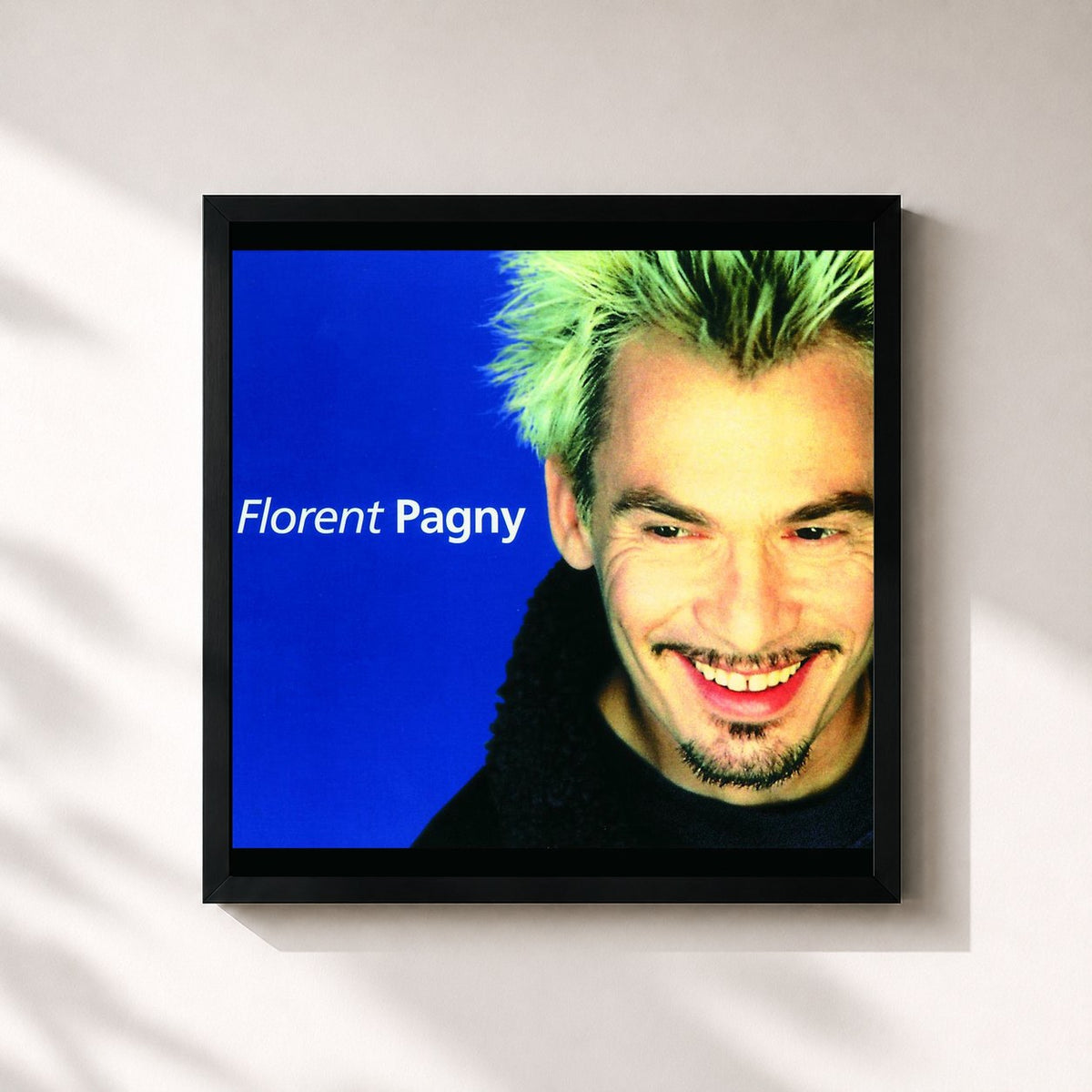 #noir Tableau carré de l'album Talents Du Siecle de Florent Pagny, cadre noir 32x32 cm