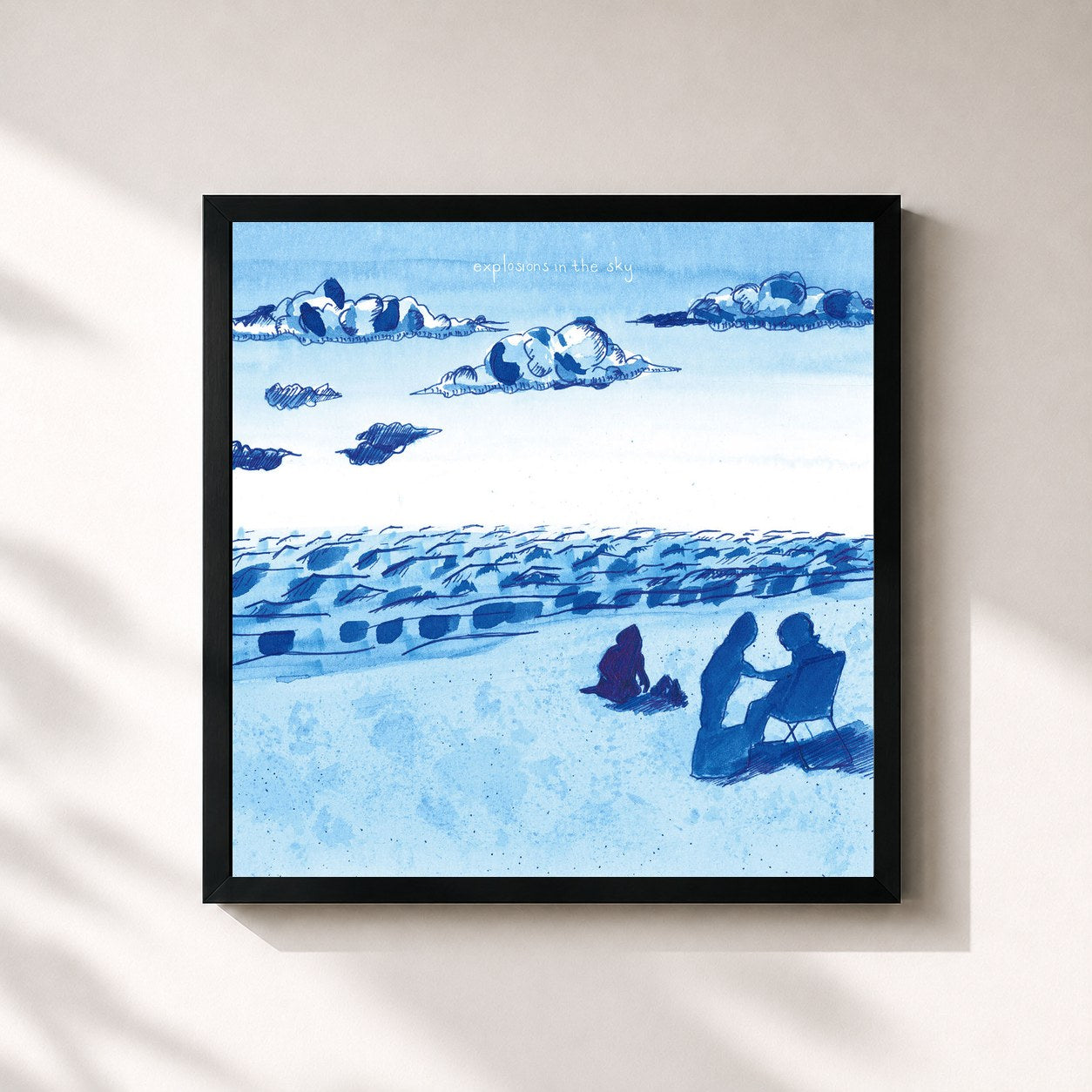 #noir Tableau carré de l'album How Strange, Innocence (Anniversary Edition) de Explosions in the Sky, cadre noir 32x32 cm
