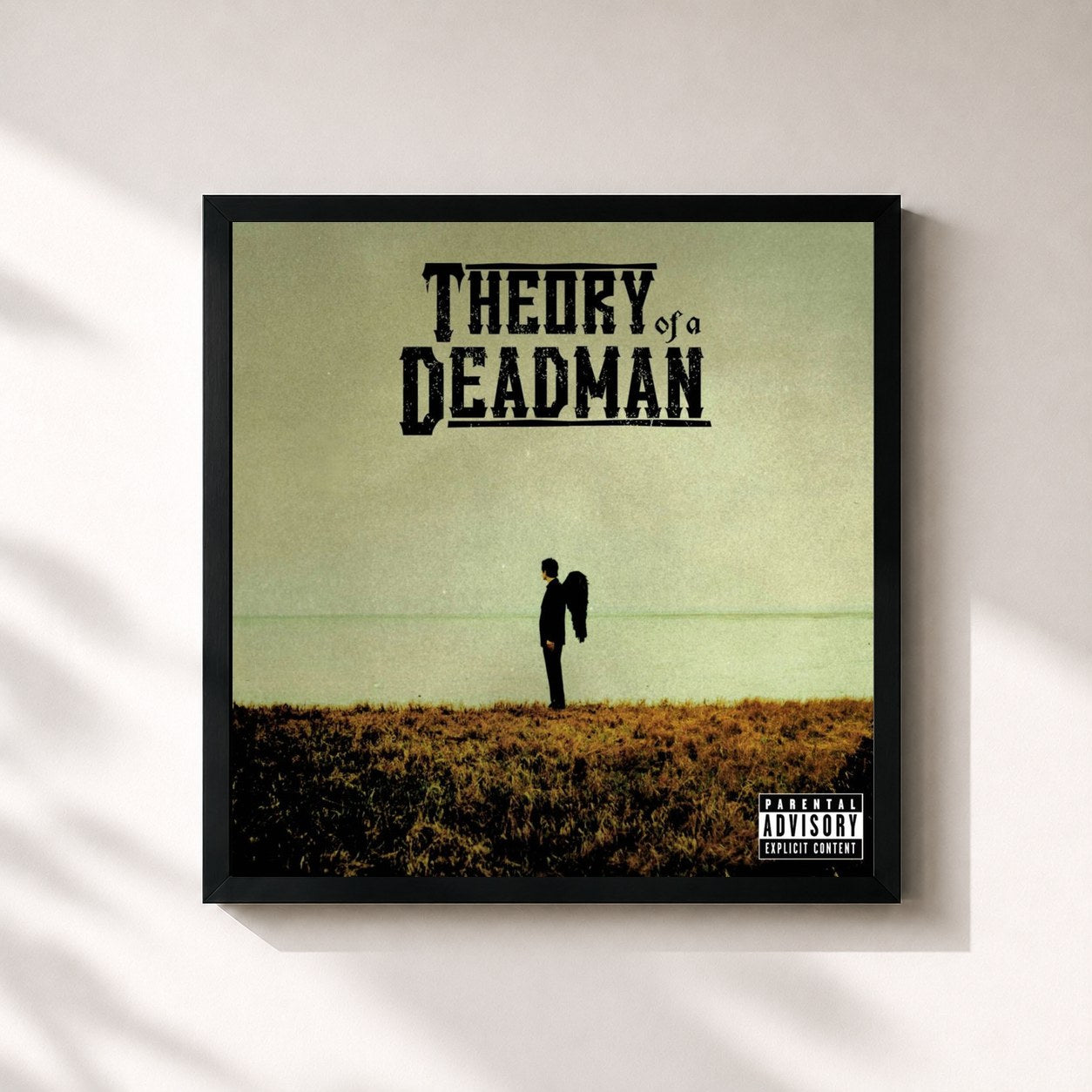 #noir Tableau carré de l'album Theory of a Deadman de Theory of a Deadman, cadre noir 32x32 cm