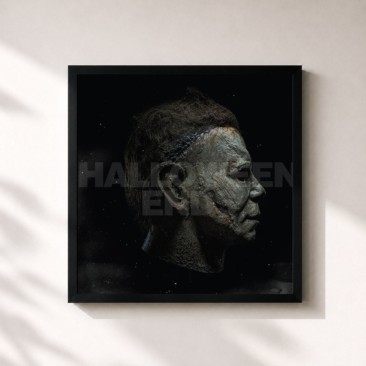 #noir Tableau carré de l'album Halloween Ends: Original Motion Picture Soundtrack (Expanded Edition) de John Carpenter, cadre noir 32x32 cm