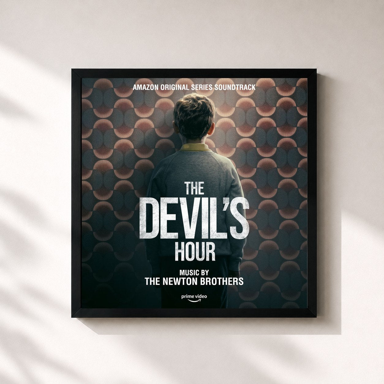 #noir Tableau carré de l'album The Devil's Hour: Season 1 (Amazon Original Series Soundtrack) de The Newton Brothers, cadre noir 32x32 cm