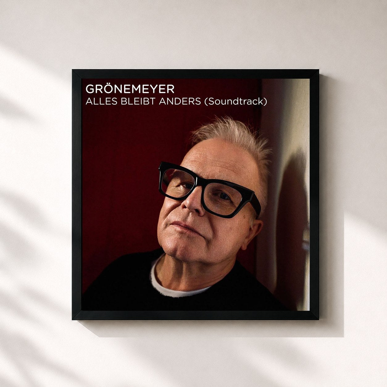 #noir Tableau carré de l'album Grönemeyer - Alles bleibt anders (Soundtrack) de Herbert Grönemeyer, cadre noir 32x32 cm