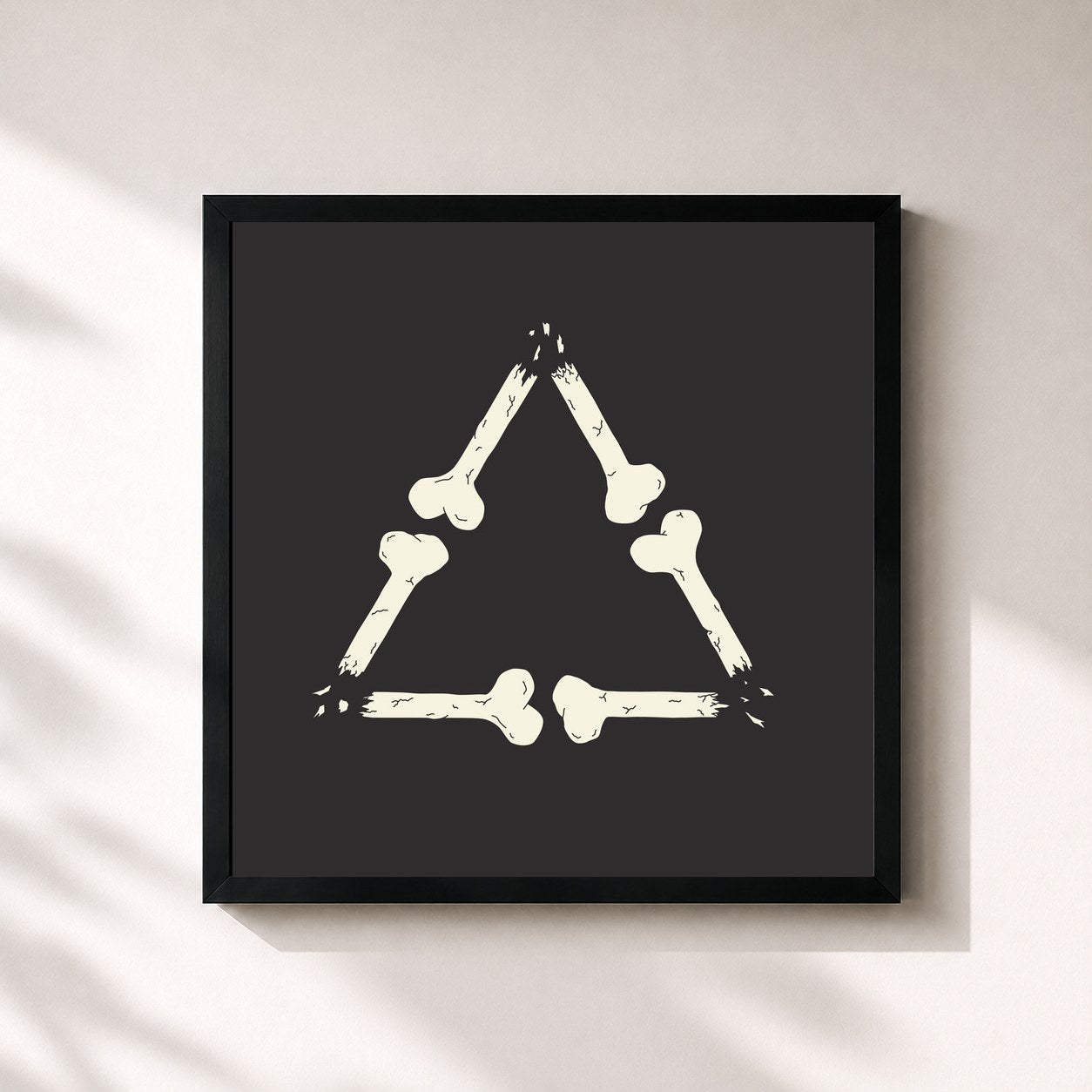 #noir Tableau carré de l'album Darker Days de Peter Bjorn and John, cadre noir 32x32 cm
