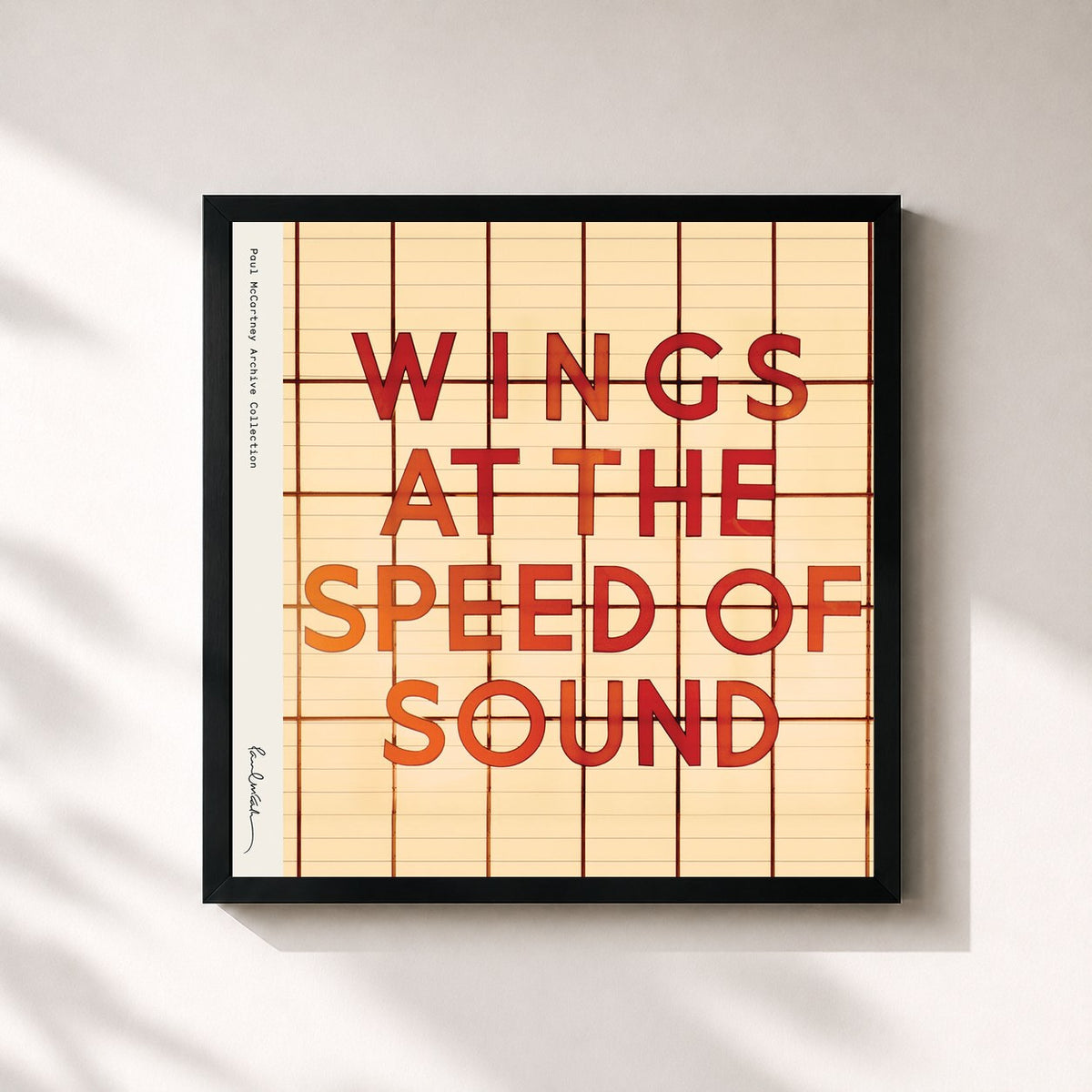 #noir Tableau carré de l'album At the Speed of Sound (Archive Collection) de Paul McCartney, cadre noir 32x32 cm