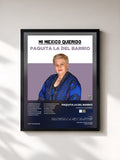 #noir Tableau de l'album Mi Mexico Querido de PAQUITA LA DEL BARRIO, cadre noir, imprimé et encadré en France