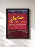 #noir Tableau de l'album Salsa Sinfonica de Gilberto Santa Rosa, cadre noir, imprimé et encadré en France