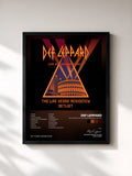 #noir Tableau de l'album Def Leppard: The Las Vegas Residency Set List de Def Leppard, cadre noir, imprimé et encadré en France