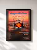 #noir Tableau de l'album Yacht On The Rocks de Straight No Chaser, cadre noir, imprimé et encadré en France