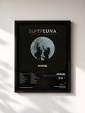 #noir Tableau de l'album SUPERLUNA, DIRECTO DESDE EL PLANETA TIERRA de Amaral, cadre noir, imprimé et encadré en France