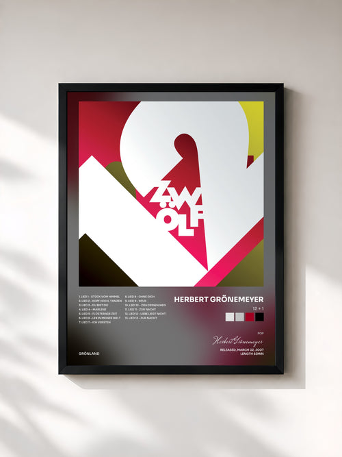 Herbert Grönemeyer · 12 + 1 — Affiche encadrée