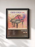 #noir Tableau de l'album Plays de Chick Corea, cadre noir, imprimé et encadré en France