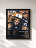 #noir Tableau de l'album Kings Of Crunk - Clean de Lil Jon & The East Side Boyz, cadre noir, imprimé et encadré en France