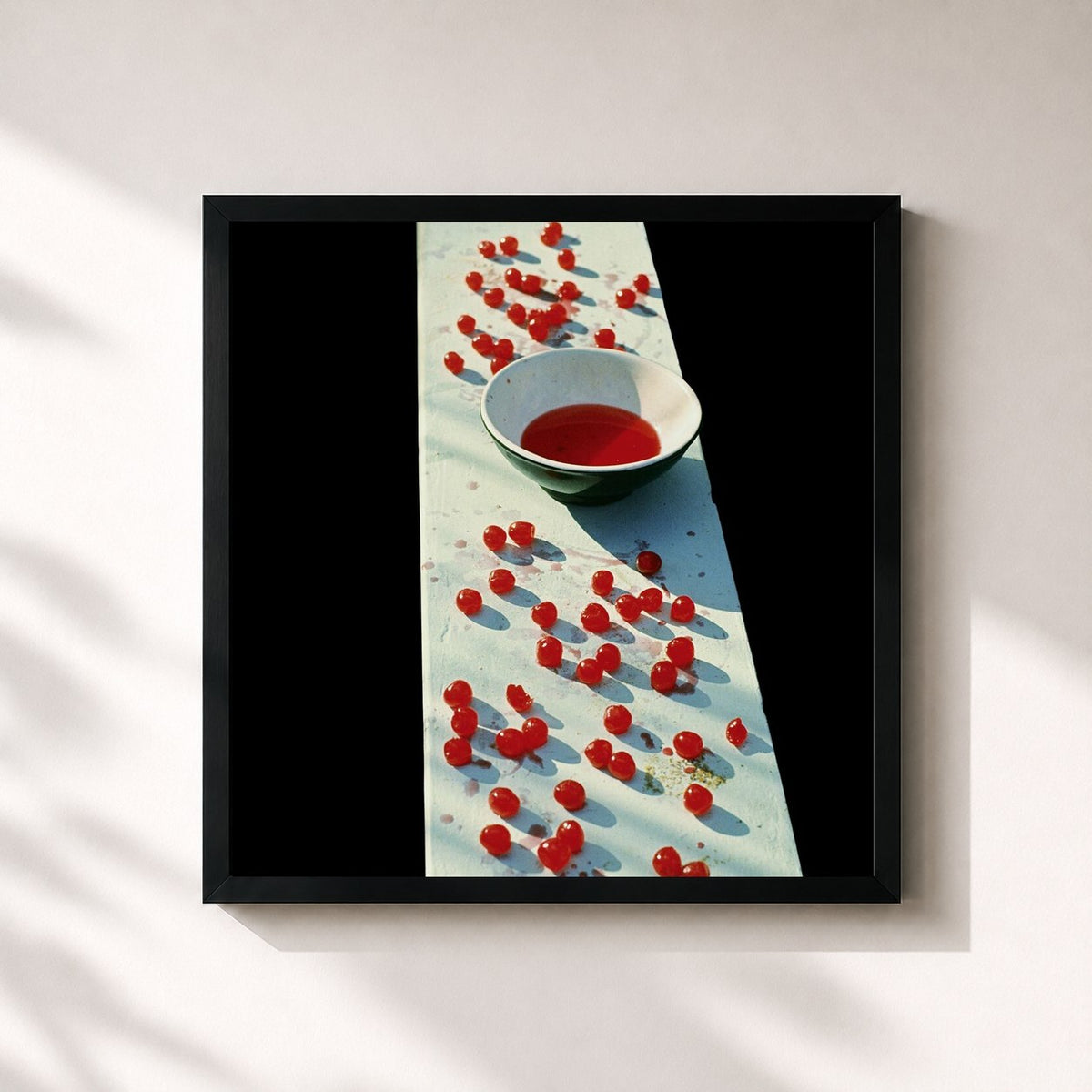 #noir Tableau carré de l'album McCartney de Paul McCartney, cadre noir 32x32 cm