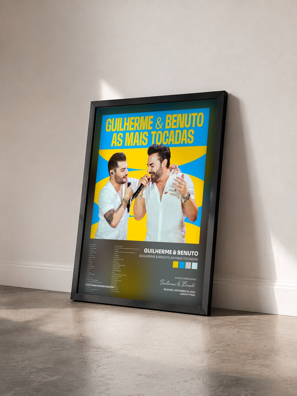 #noir Tableau de l'album Guilherme & Benuto As Mais Tocadas de Guilherme & Benuto vu de trois quarts, cadre noir