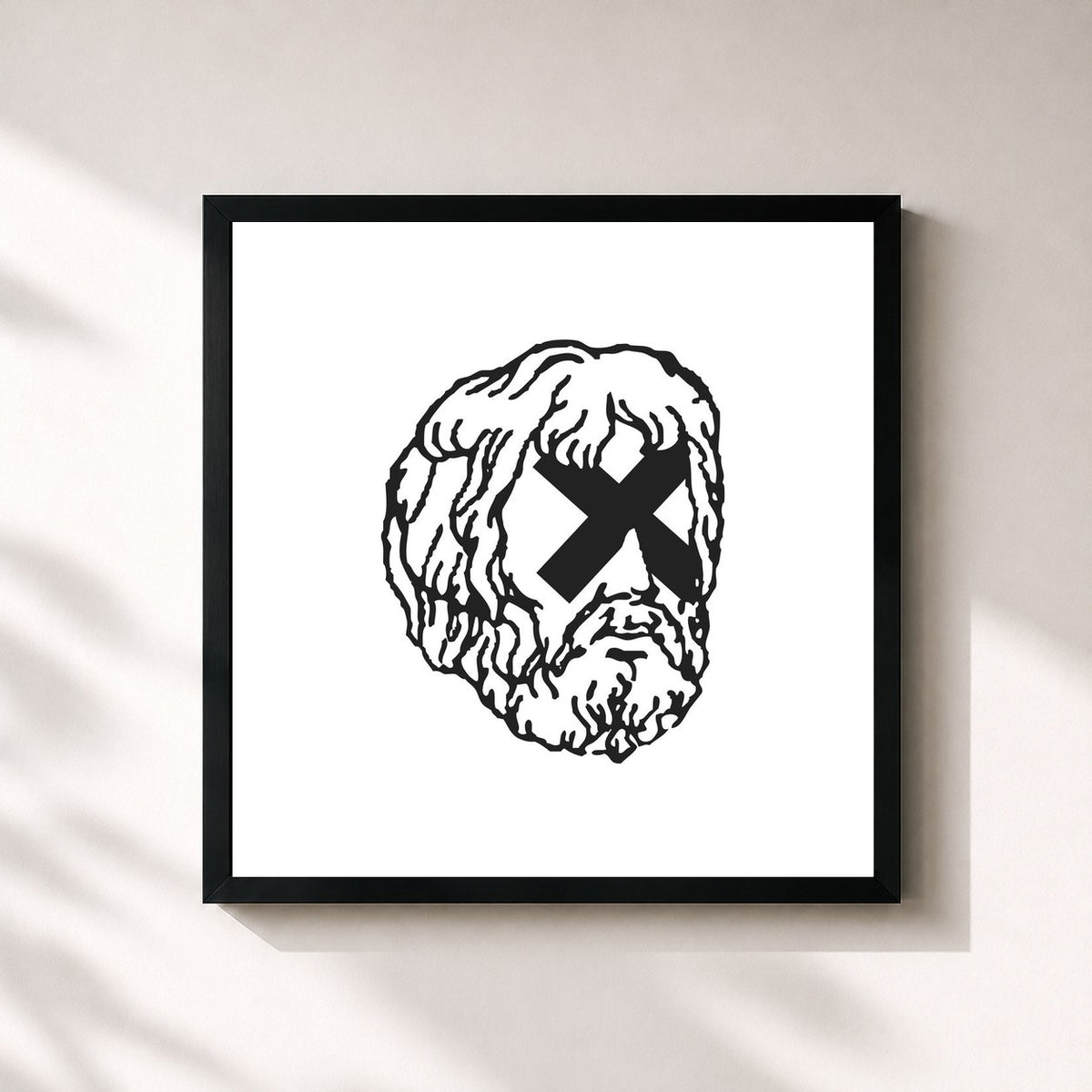 #noir Tableau carré de l'album Hivern Remixes de The xx, cadre noir 32x32 cm