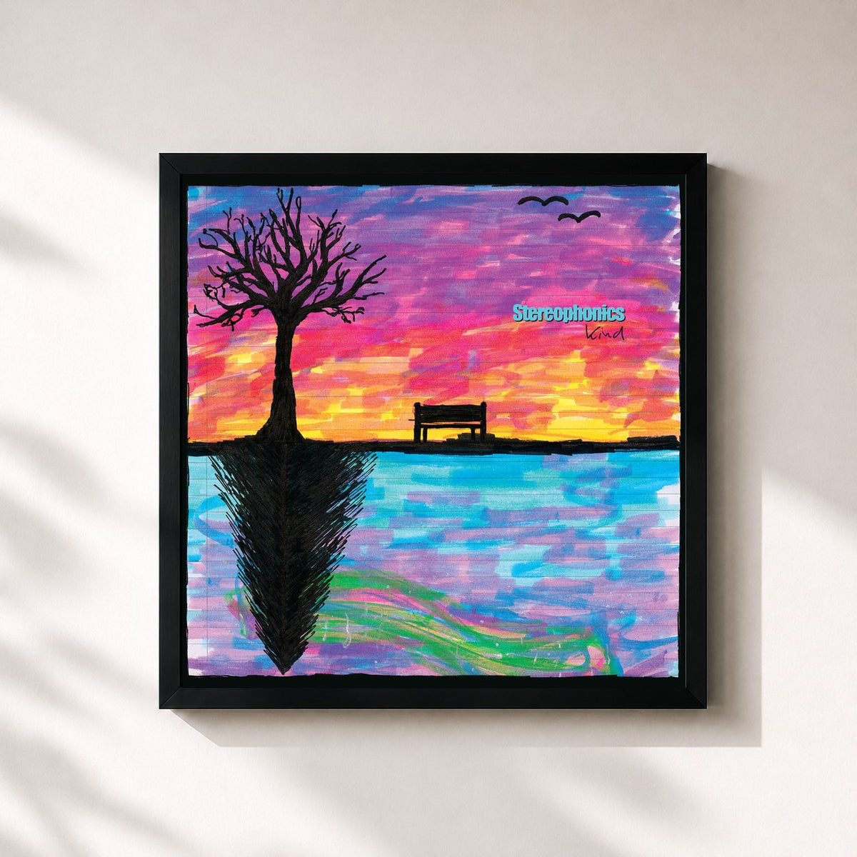#noir Kind (Deluxe) di Stereophonics in stampa quadrata incorniciata, cornice nera 32x32 cm