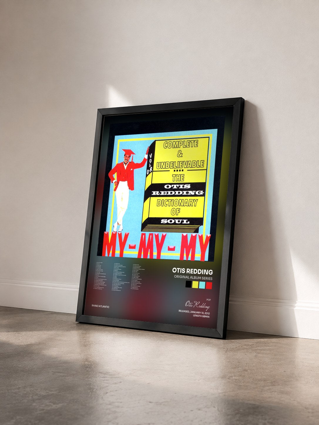 #noir Tableau de l'album Original Album Series de Otis Redding vu de trois quarts, cadre noir
