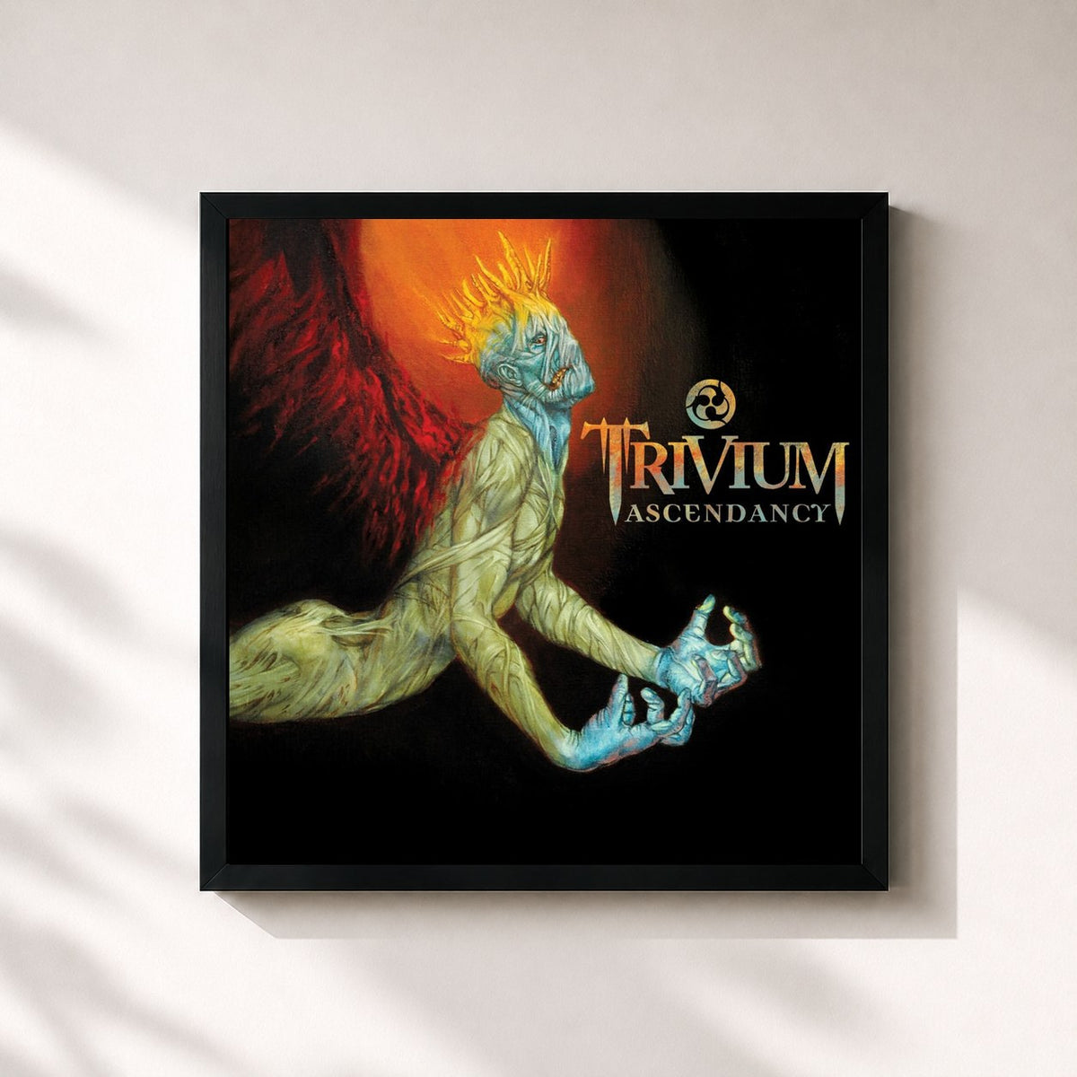 #noir Ascendancy (Special Edition) by Trivium as a square framed art print, black 32x32 cm frame
