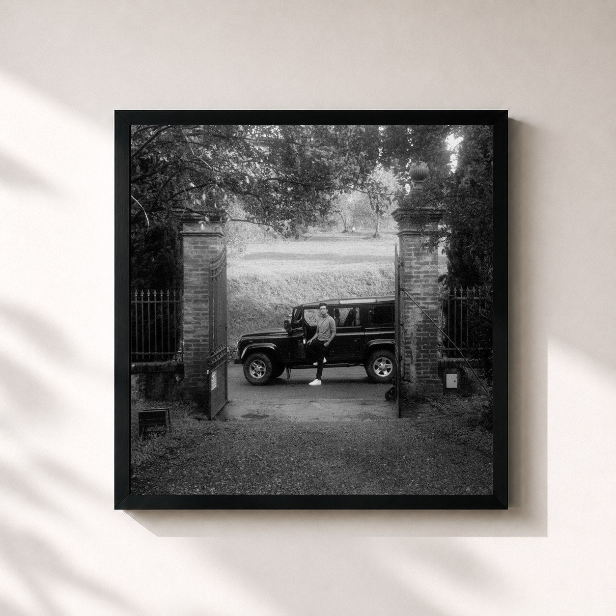 #noir Tableau carré de l'album Farewell, Starlite! de Francis And The Lights, cadre noir 32x32 cm
