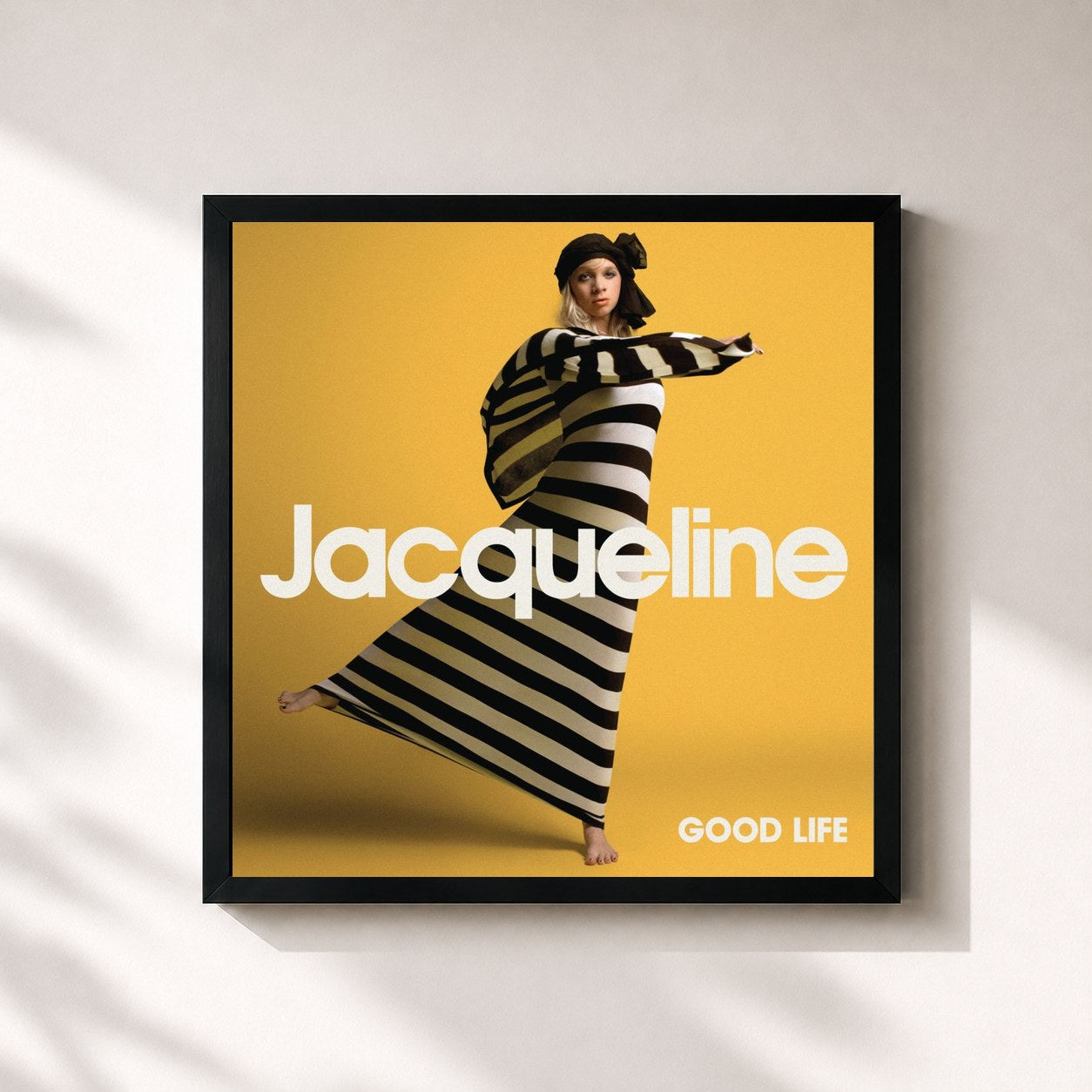 #noir Tableau carré de l'album Good Life de Jacqueline Govaert, cadre noir 32x32 cm