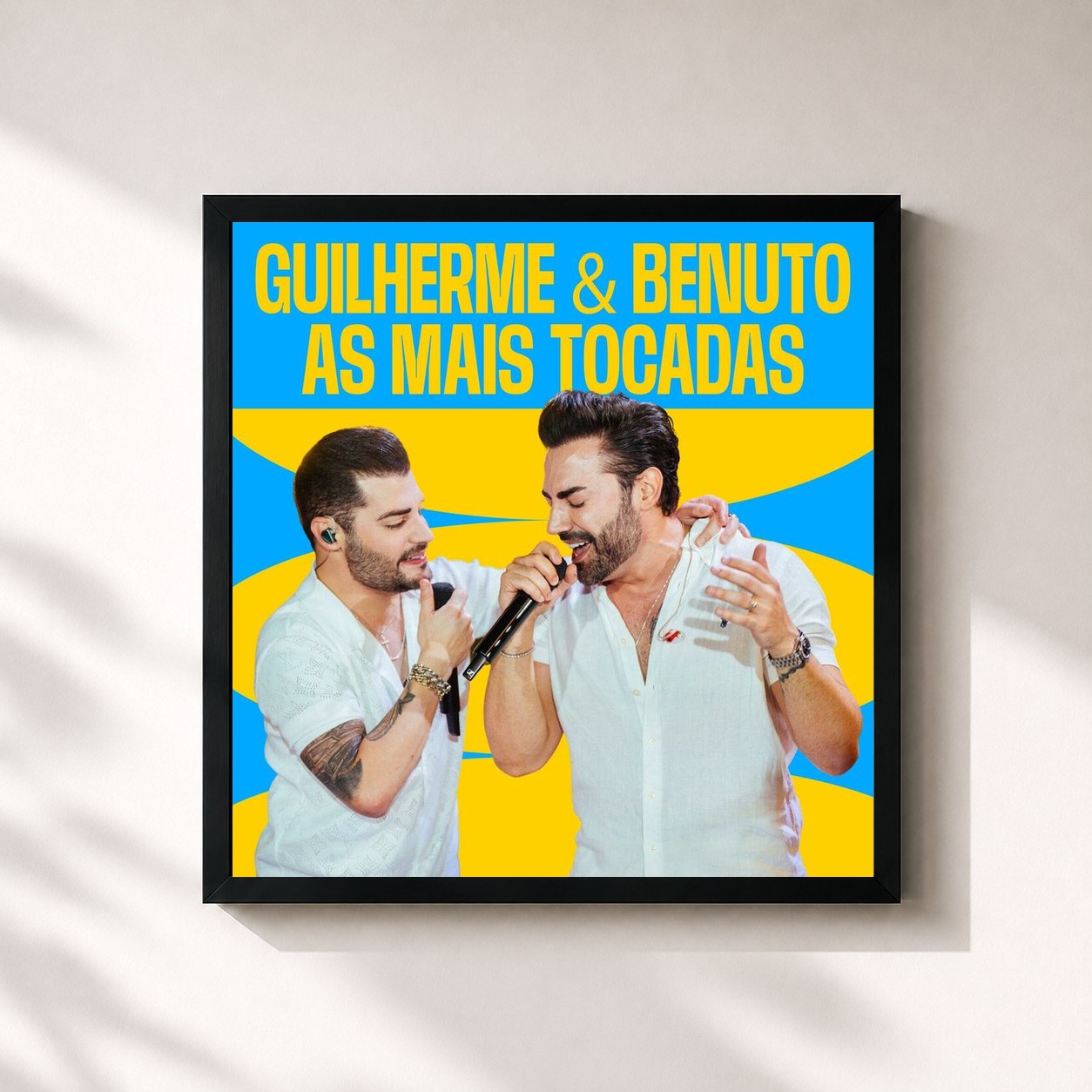 #noir Tableau carré de l'album Guilherme & Benuto As Mais Tocadas de Guilherme & Benuto, cadre noir 32x32 cm