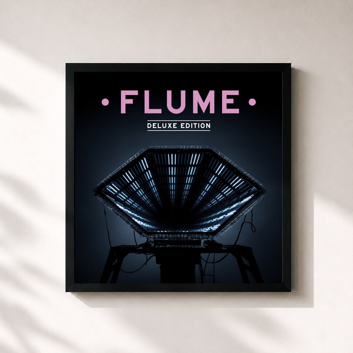 #noir Tableau carré de l'album Flume (Deluxe Edition) de Flume, cadre noir 32x32 cm