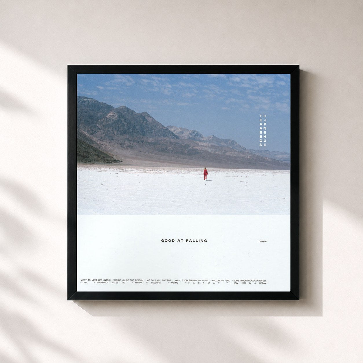 #noir Tableau carré de l'album Good at Falling de The Japanese House, cadre noir 32x32 cm