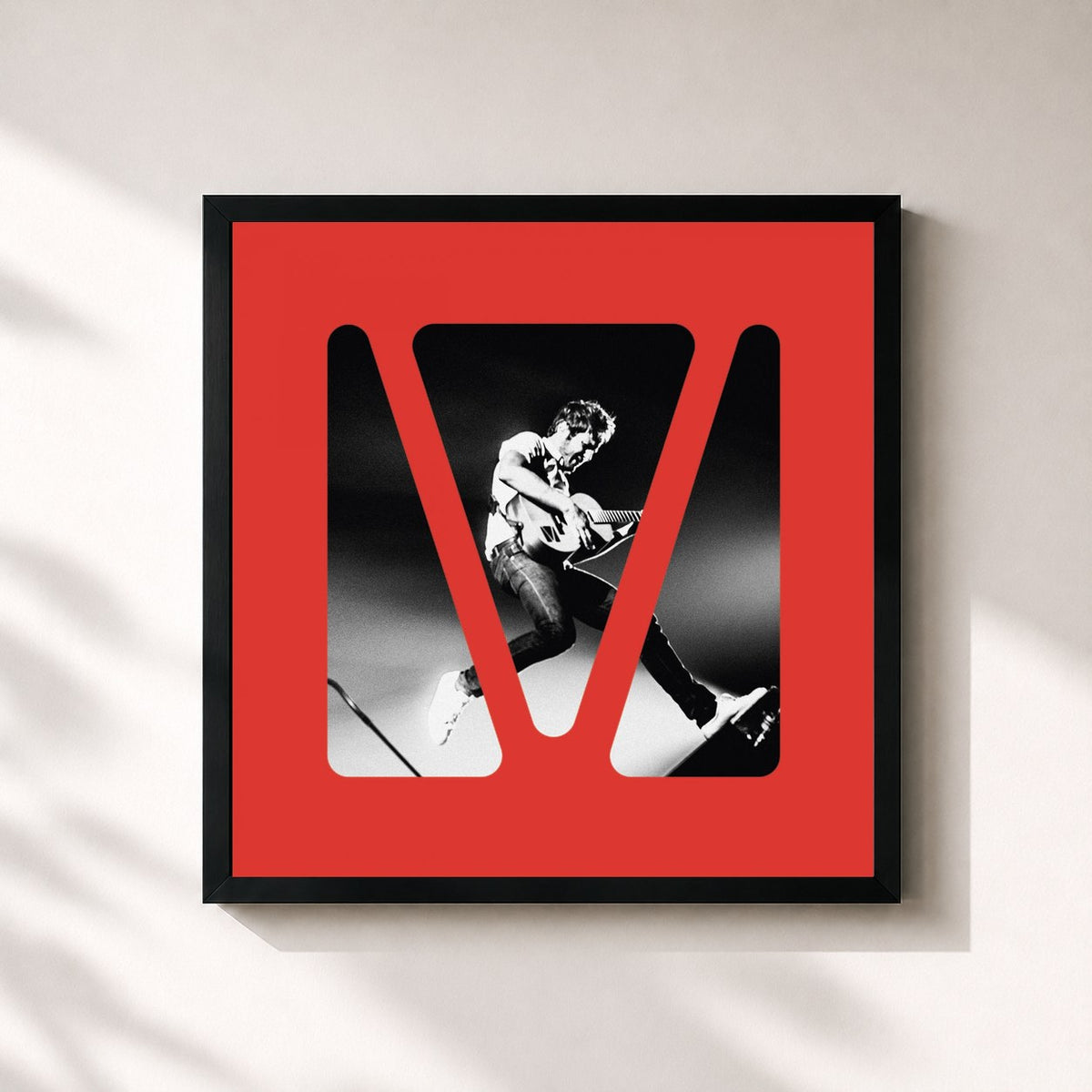 #noir Le concert by Vianney as a square framed art print, black 32x32 cm frame