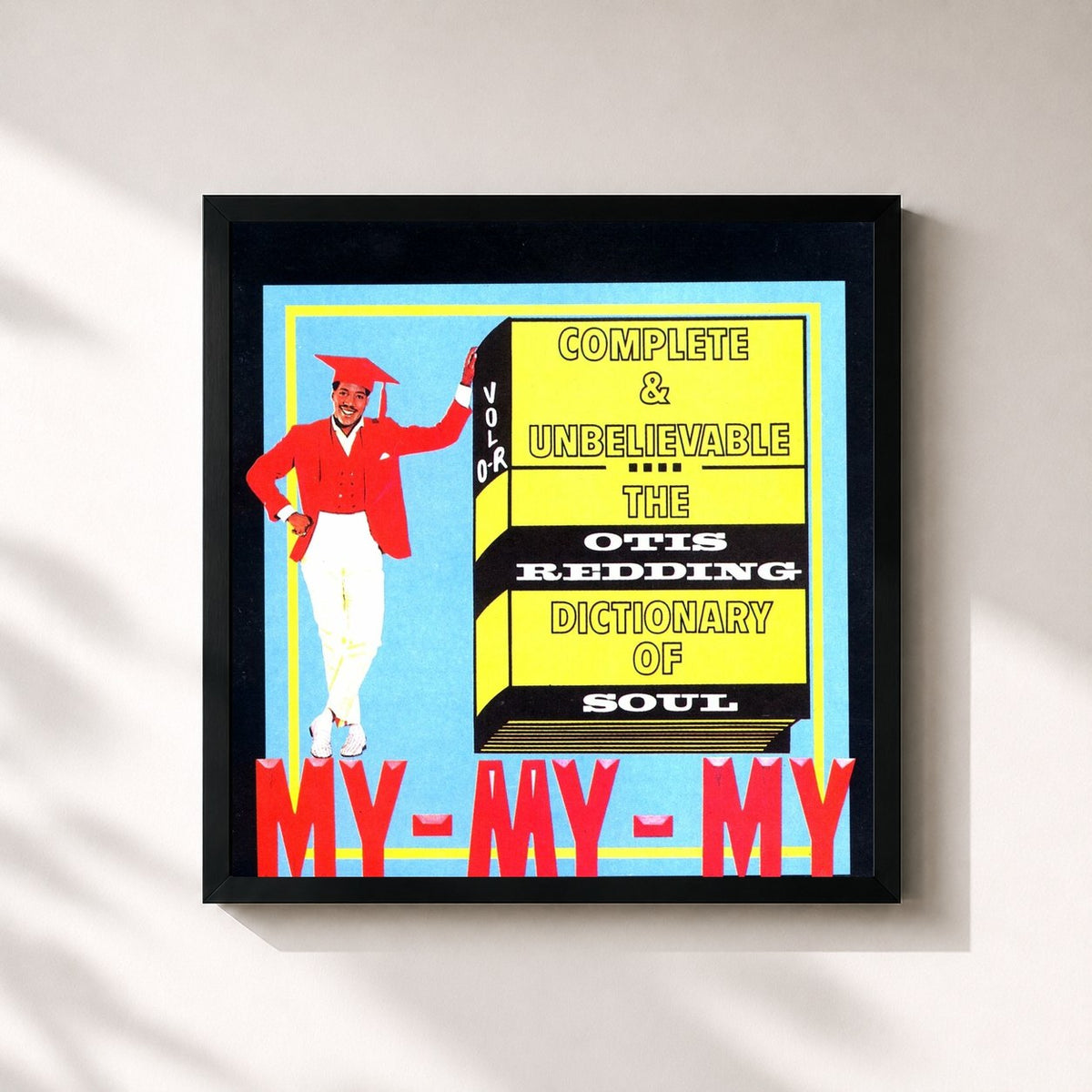 #noir Tableau carré de l'album Original Album Series de Otis Redding, cadre noir 32x32 cm