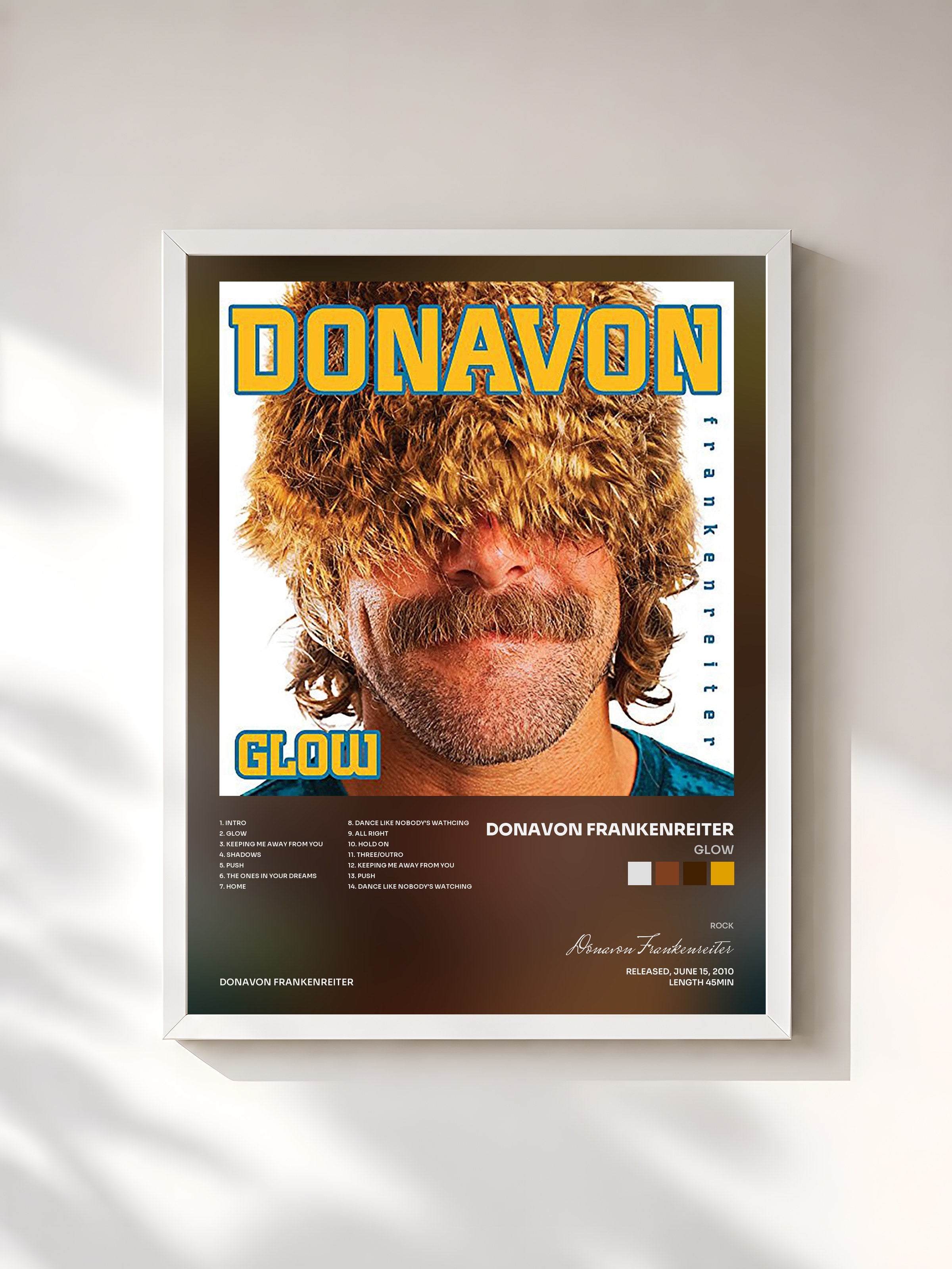 #blanc Tableau de l'album Glow de Donavon Frankenreiter, cadre blanc, imprimé et encadré en France
