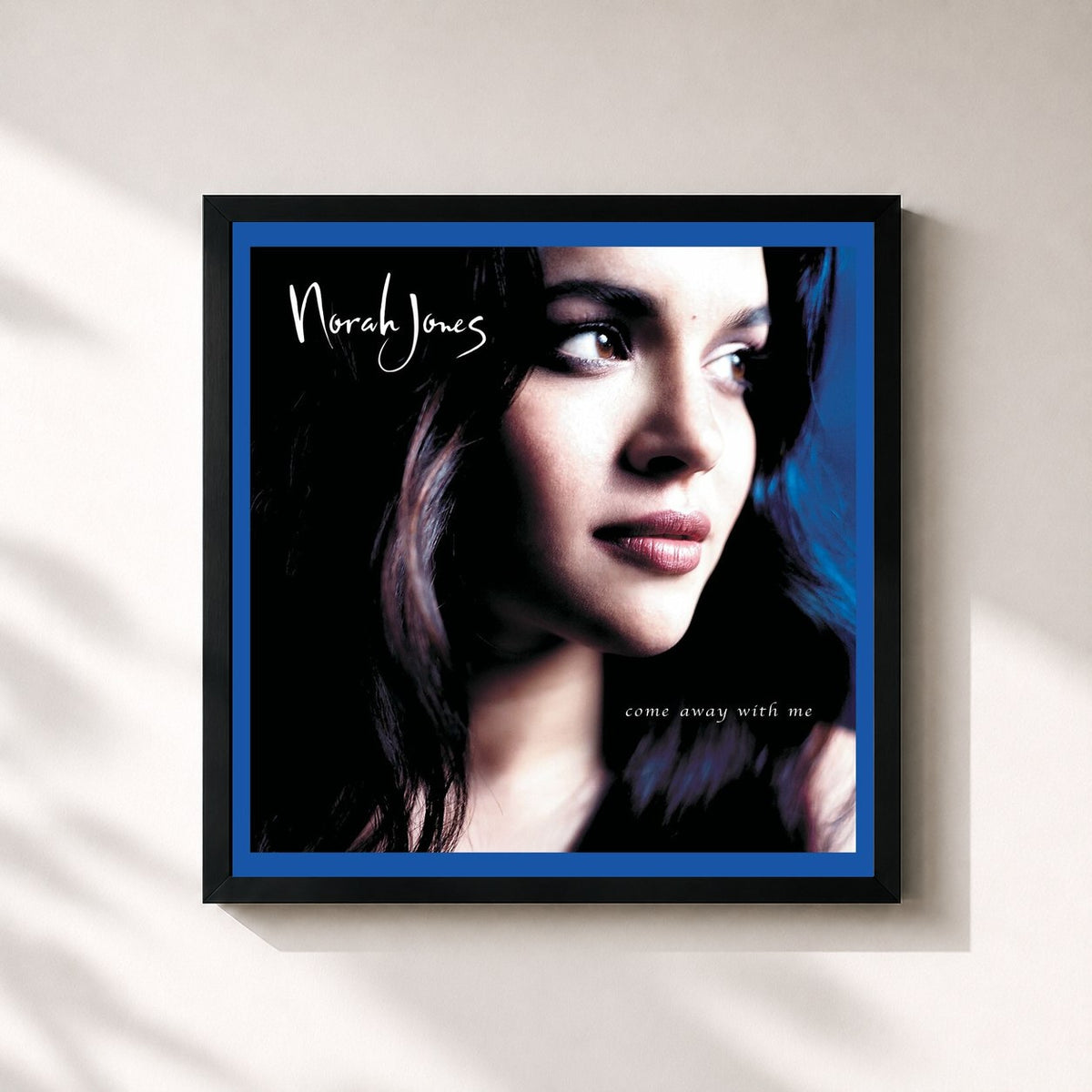 #noir Tableau carré de l'album Come Away With Me (Super Deluxe Edition) de Norah Jones, cadre noir 32x32 cm