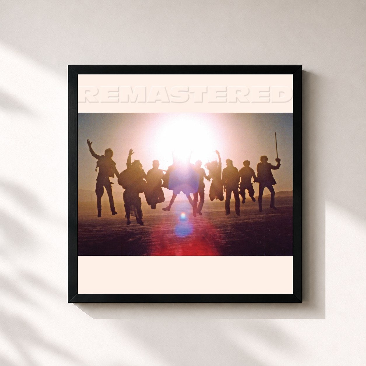 #noir Tableau carré de l'album Up From Below - 10th Anniversary Edition de Edward Sharpe & The Magnetic Zeros, cadre noir 32x32 cm