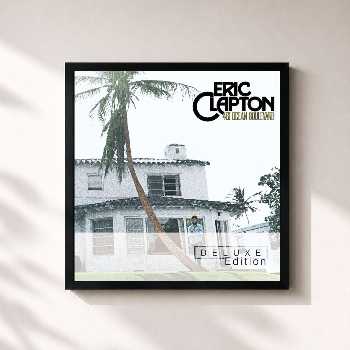 #noir Tableau carré de l'album 461 Ocean Blvd. (Deluxe Edition) de Eric Clapton, cadre noir 32x32 cm