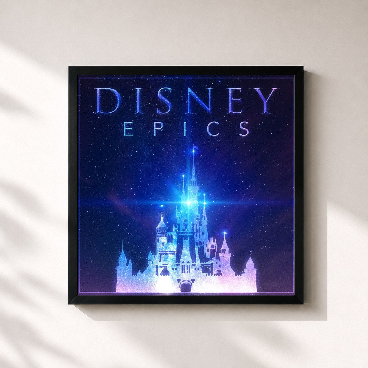 #noir Tableau carré de l'album Disney Epics de L'orchestra Cinematique, cadre noir 32x32 cm