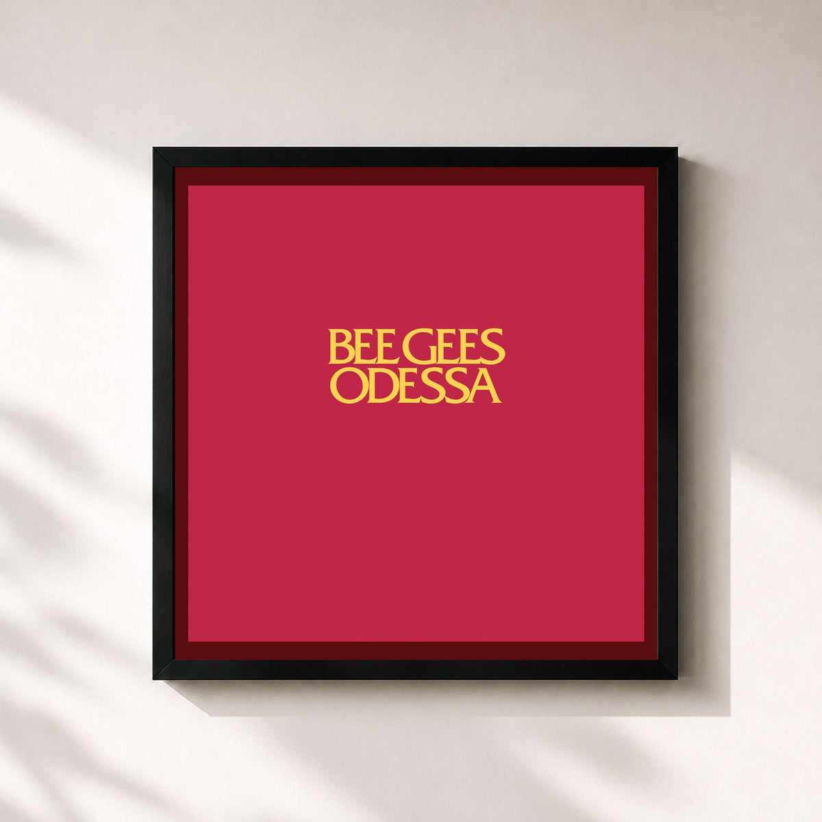 #noir Tableau carré de l'album Odessa (Deluxe Edition) de Bee Gees, cadre noir 32x32 cm