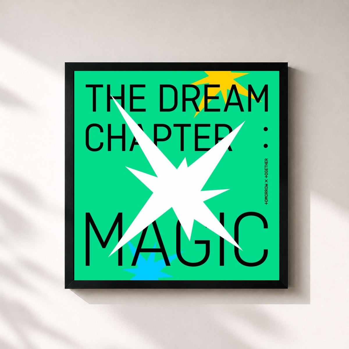 #noir The Dream Chapter: MAGIC von TOMORROW X TOGETHER als quadratischer Kunstdruck, schwarzer Rahmen 32x32 cm
