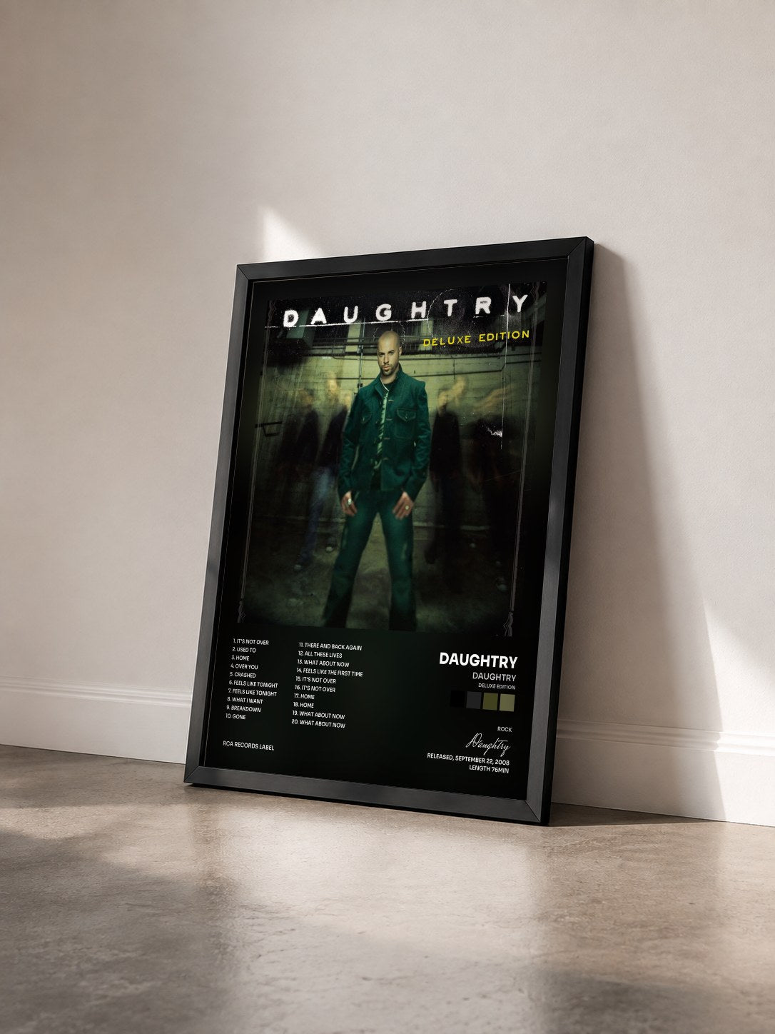 #noir Daughtry (Deluxe Edition) di Daughtry in stampa incorniciata vista di tre quarti, cornice nera