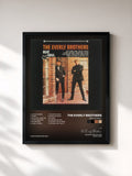 #noir Tableau de l'album Beat 'n' Soul de The Everly Brothers, cadre noir, imprimé et encadré en France