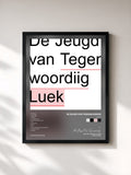 #noir Tableau de l'album Leuk de De Jeugd Van Tegenwoordig, cadre noir, imprimé et encadré en France