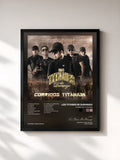#noir Tableau de l'album Corridos Titanium de Los Titanes De Durango, cadre noir, imprimé et encadré en France