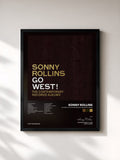 #noir Tableau de l'album Go West!: The Contemporary Records Albums de Sonny Rollins, cadre noir, imprimé et encadré en France