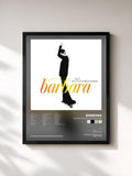 #noir Tableau de l'album Ses 50 plus belles chansons de Barbara, cadre noir, imprimé et encadré en France