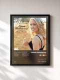 #noir Tableau de l'album Some Hearts de Carrie Underwood, cadre noir, imprimé et encadré en France