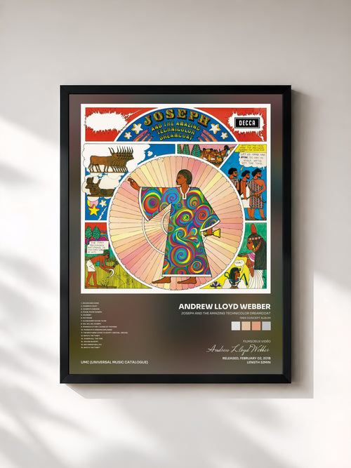 Andrew Lloyd Webber · Joseph And The Amazing Technicolor Dreamcoat (1969 Concept Album) — Affiche encadrée