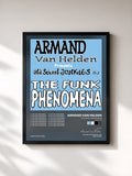 #noir Tableau de l'album The Funk Phenomena (The Remixes) de Armand van Helden, cadre noir, imprimé et encadré en France